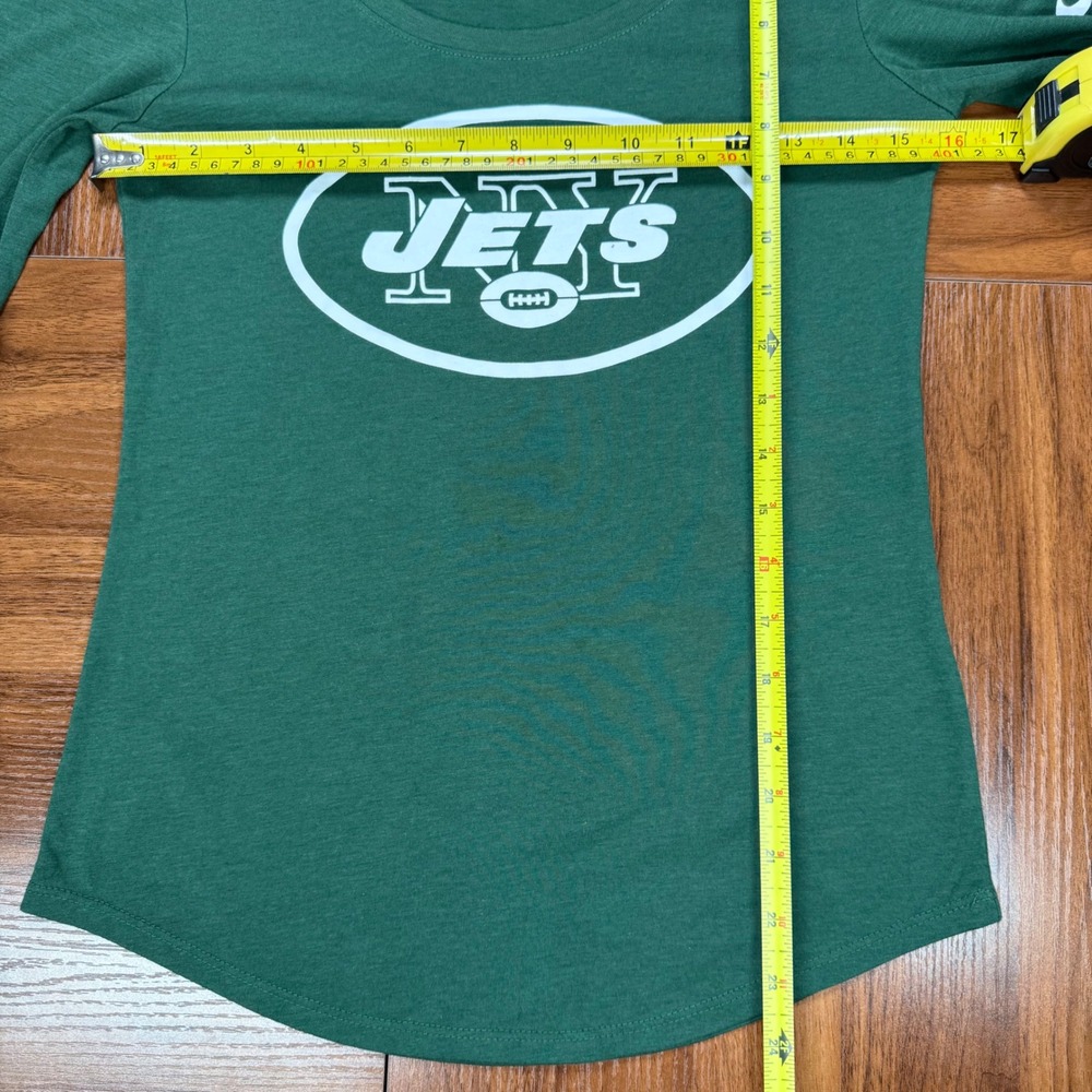 Nike NFL New York Jets Womens Green Long Sleeve Tri-Blend T-Shirt Scoop Neck - Picture 6 of 6